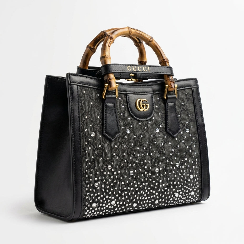 GUCCI CRYSTAL DIANA TOTE BAG