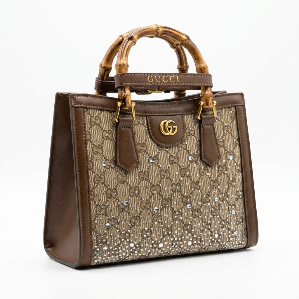 GUCCI CRYSTAL DIANA TOTE BAG